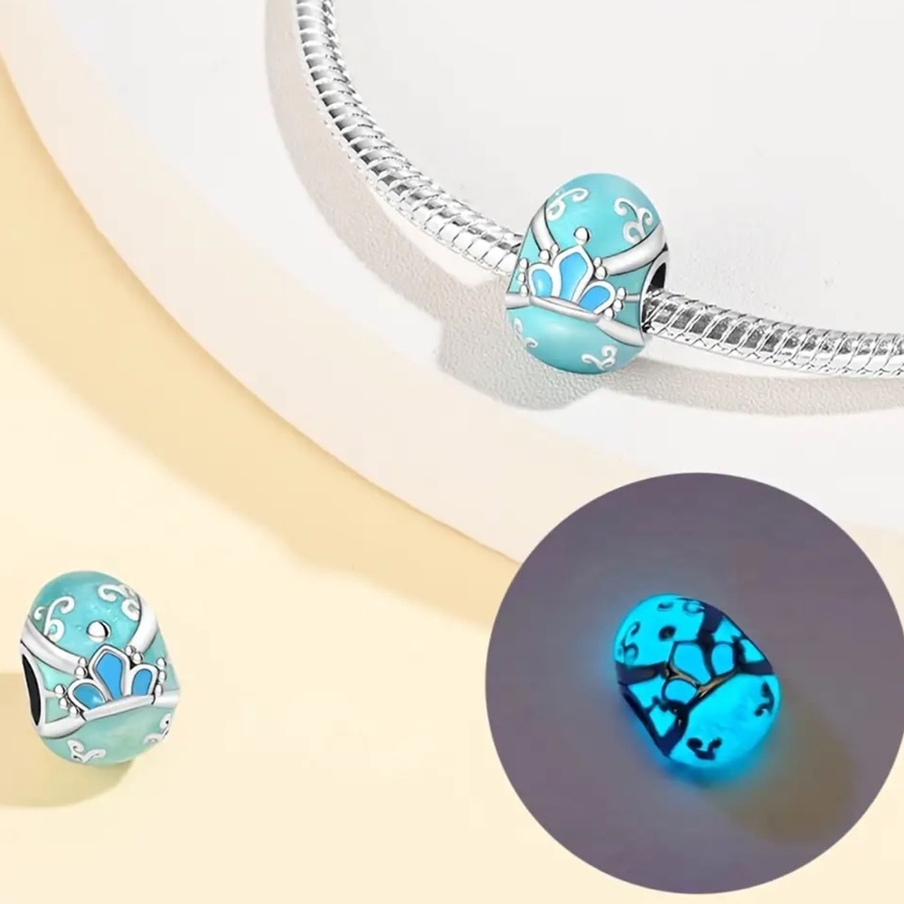 S925 Easter Egg Luminous Charm Pandora Style
